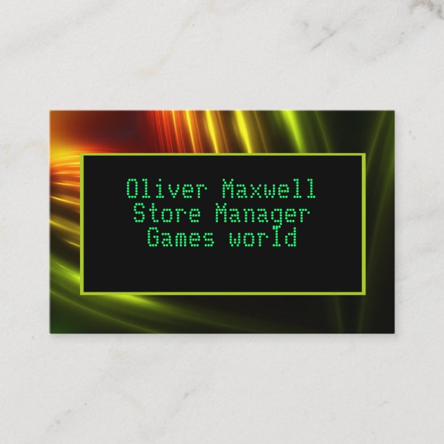 Carte De Visite Entreprise abstraite de l'espace futuriste personn (Devant)