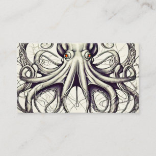 carte de visite entreprise art poulpe amateur d'oc