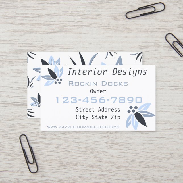 Carte De Visite Entreprise cool (Devant/Arrière en situation)