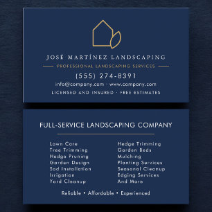 Carte De Visite Entreprise d'aménagement paysager Service de pelou