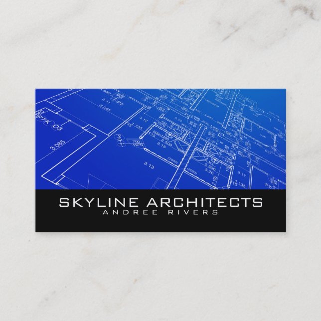 Carte De Visite Entreprise d'architecte, de constructeur et d'entr (Devant)