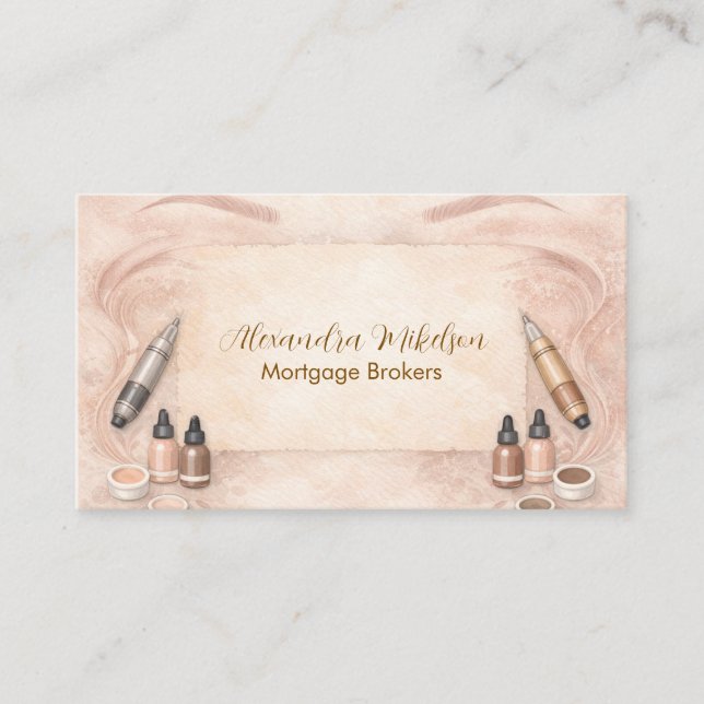 Carte De Visite Entreprise d'artiste PMU Luxury Brows (Devant)