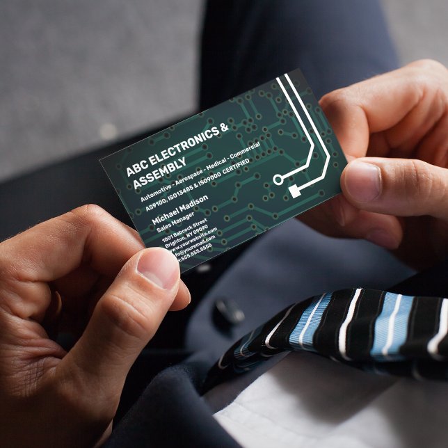 Carte De Visite Entreprise d'assemblage électronique (Créateur téléchargé)