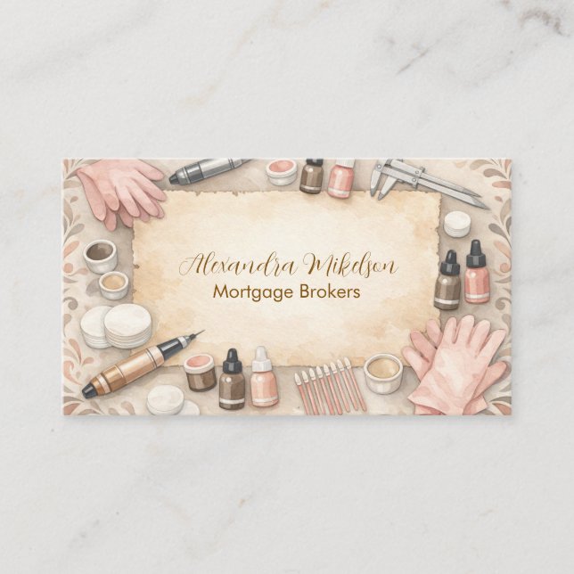 Carte De Visite Entreprise de beauté de sourcils Premium (Devant)