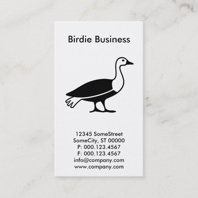 Carte De Visite entreprise de birdie sur mesure (Devant)