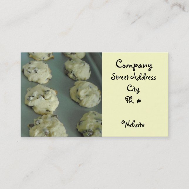 Carte De Visite Entreprise de biscuits (Devant)