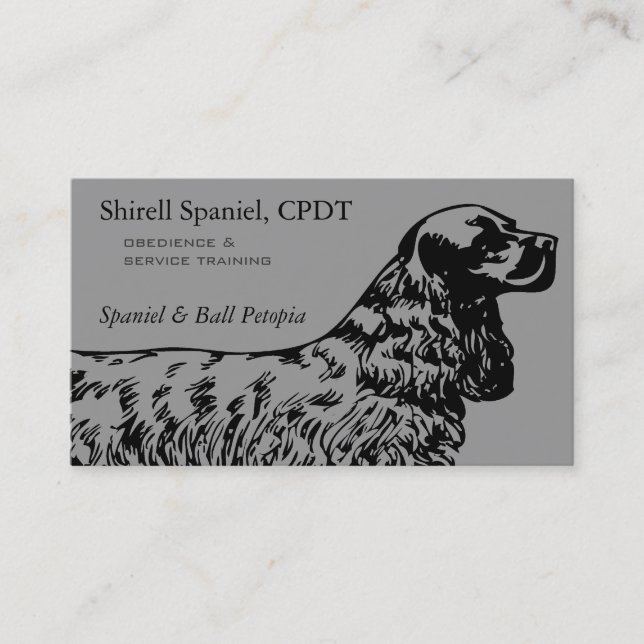 Carte De Visite Entreprise de chien Cocker Spaniel (Devant)