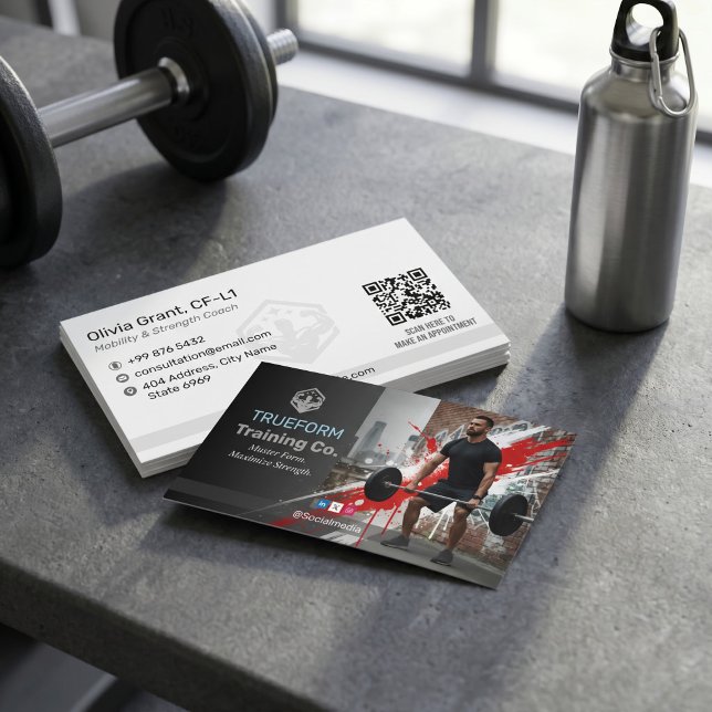 Carte De Visite Entreprise de Coach en Force | Creative Street Fit (Créateur téléchargé)