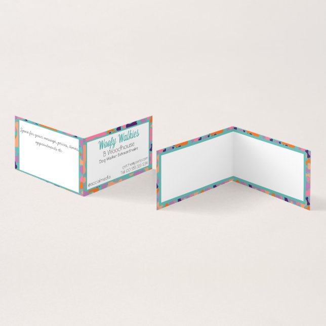 Carte De Visite entreprise de conception osseuse de chien (Intérieur et extérieur)