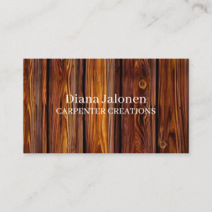 Carte De Visite Entreprise de construction de menuiserie en bois m