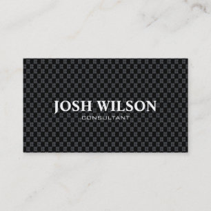 Carte De Visite Entreprise de consultant professionnel noir chic