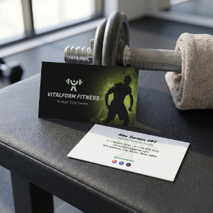 Carte De Visite Entreprise de formateur en condition physique Mu
