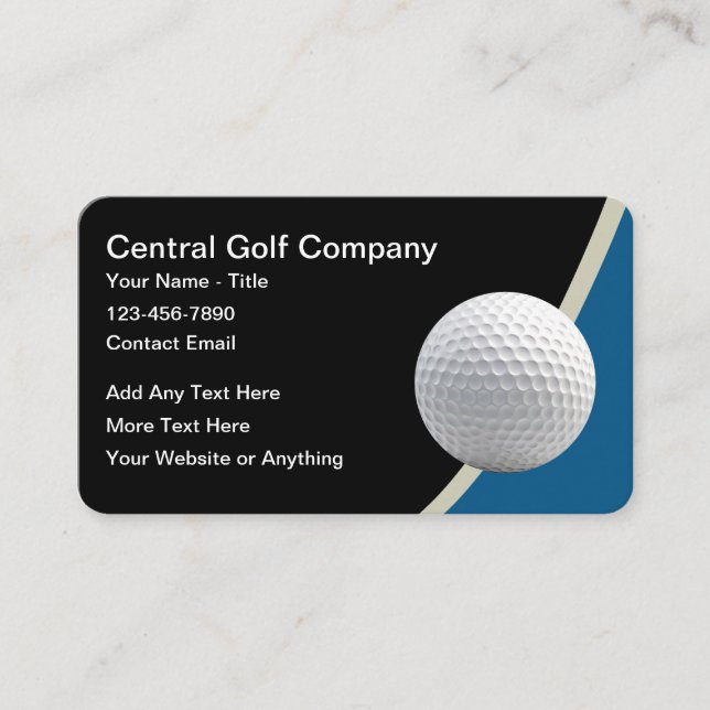 Carte De Visite Entreprise de golf moderne chic  (Devant)