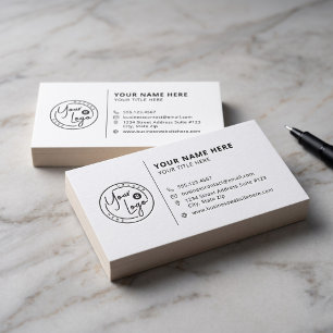 Carte De Visite Entreprise de logo personnalisé