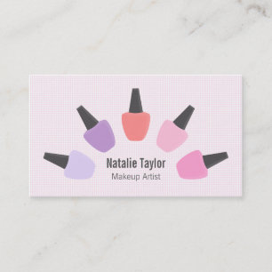 Carte De Visite Entreprise de Maquillage Professionnel Vernis à On
