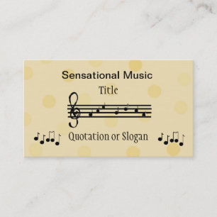 Carte De Visite Entreprise de musique sensationnelle