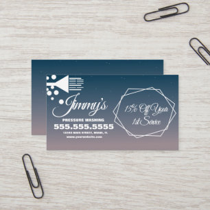 Carte De Visite Entreprise de nettoyage à haute pression moderne 