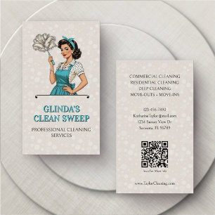 Carte De Visite Entreprise de nettoyage de service de ménage