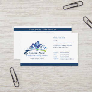 Carte De Visite Entreprise de nettoyage haute pression personnalis