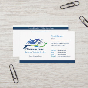 Carte De Visite Entreprise de Nettoyage Haute Pression Sur Mesure