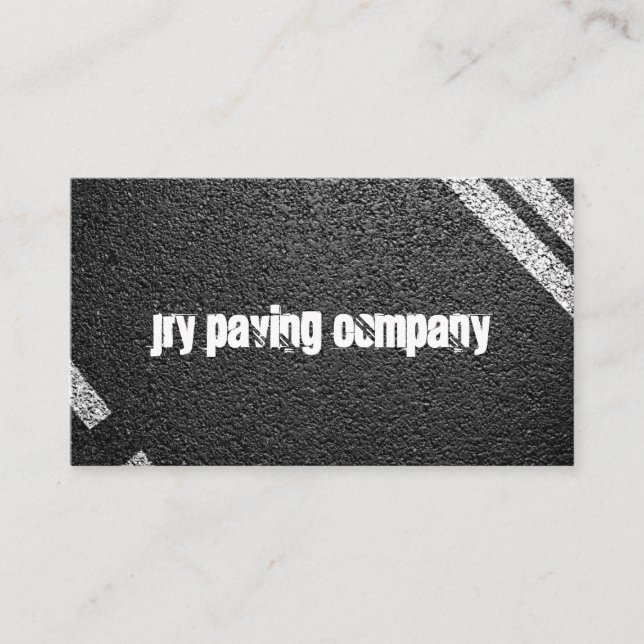 Carte De Visite Entreprise de pavage (Devant)