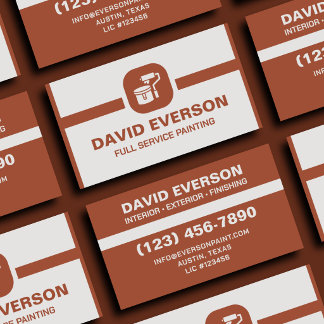 Carte De Visite Entreprise de peinture à service complet Coordonné