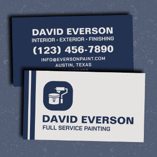 Carte De Visite Entreprise de peinture établie professionnelle Nav