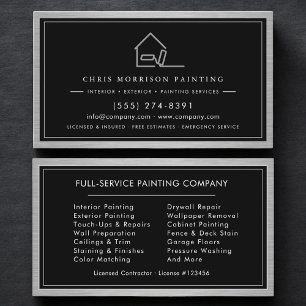 Carte De Visite Entreprise de peinture Peintre en bâtiment