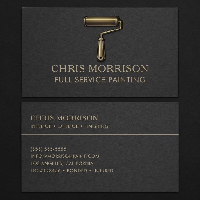 Carte De Visite Entreprise de peinture professionnelle de services (Créateur téléchargé)