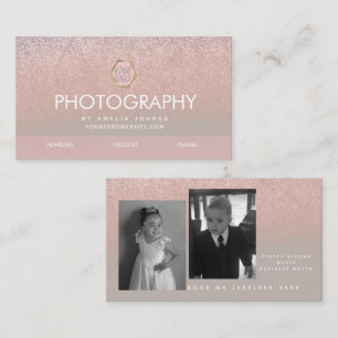 Carte De Visite Entreprise de photographie ombre paillettes Votre 