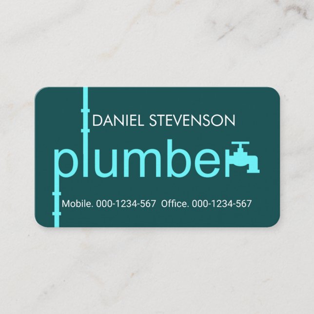 Carte De Visite Entreprise de plomberie Creative Plumber Pipeline (Devant)