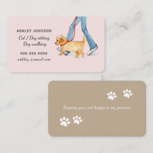 Carte de visite Entreprise de promenade de chiens 