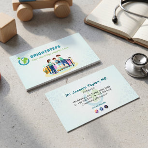 Carte De Visite Entreprise de réadaptation pédiatrique   Blue Medi