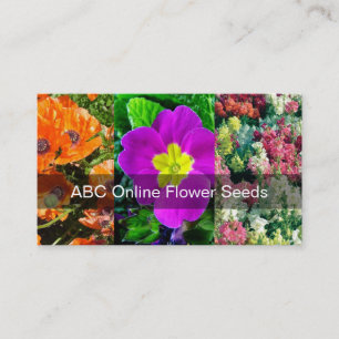 Carte De Visite entreprise de semences de fleurs en ligne