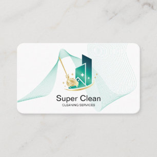 Carte De Visite Entreprise de services de nettoyage de maison prof