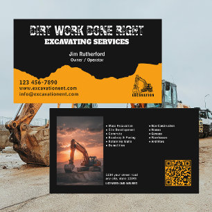 Carte De Visite Entreprise de services d'excavation