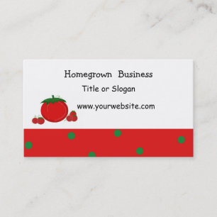 Carte De Visite Entreprise de Tomates de Culture Maison