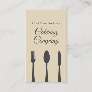 Carte De Visite Entreprise de traiteur Chef professionnel
