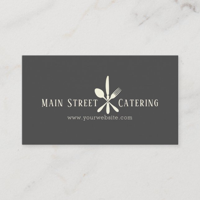 Carte De Visite Entreprise de traiteur Chef professionnel (Devant)