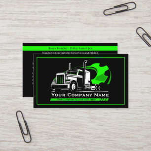 Carte De Visite Entreprise de Transport de Camions Professionnels 