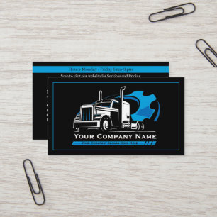 Carte De Visite Entreprise de Transport de Camions Professionnels 