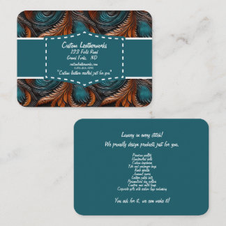 Carte De Visite Entreprise de travail du cuir