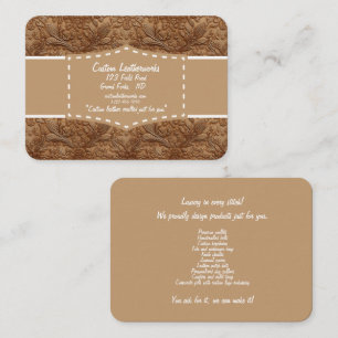 Carte De Visite Entreprise de travail du cuir