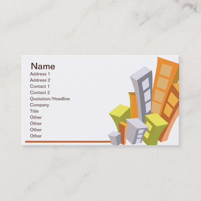 Carte De Visite Entreprise immobilière (Devant)