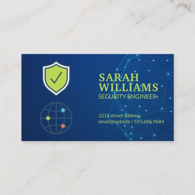 Carte De Visite Entreprise | Intelligence Artificielle | Centre de (Devant)