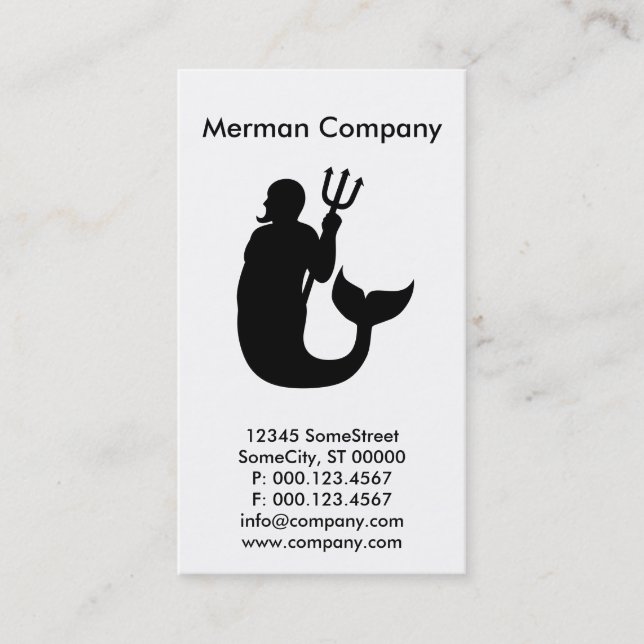 Carte De Visite entreprise merman sur mesure (Devant)