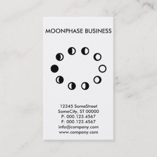 Carte De Visite entreprise moonphase personnalisée