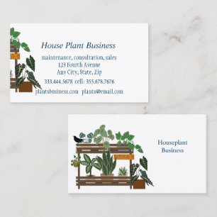 Carte De Visite Entreprise Plante maison personnalisée