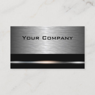 Carte De Visite Entreprise professionnelle Silver and Black
