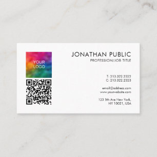 Carte De Visite Entreprise QR Code Logo d'entreprise ici Personnal